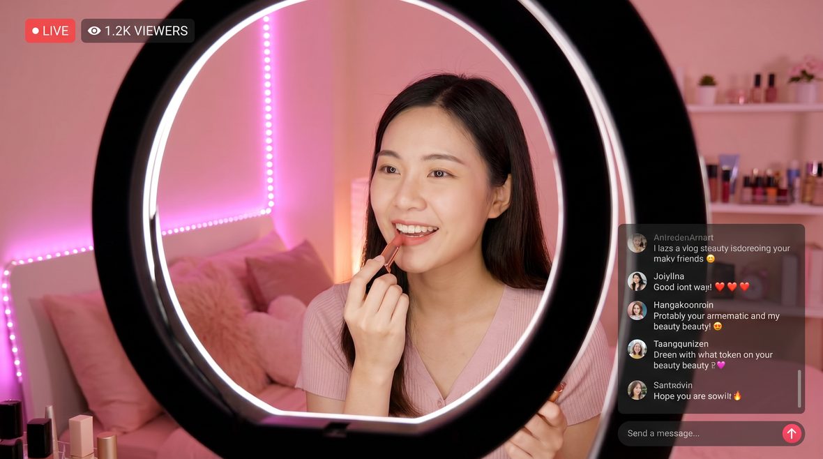 福利姬美妆vlog视频